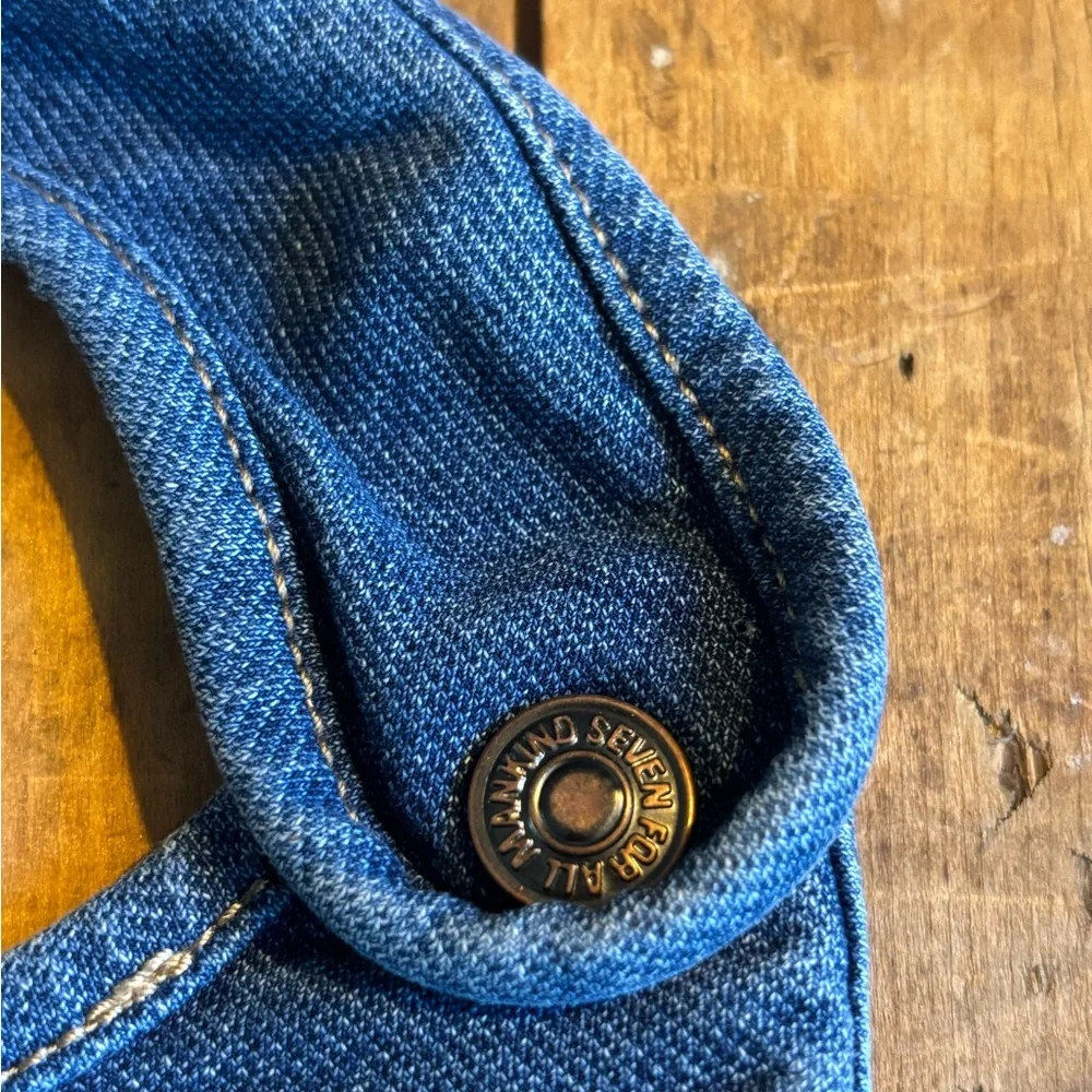 Blue Denim Baby Bib 7 for mankind jeans